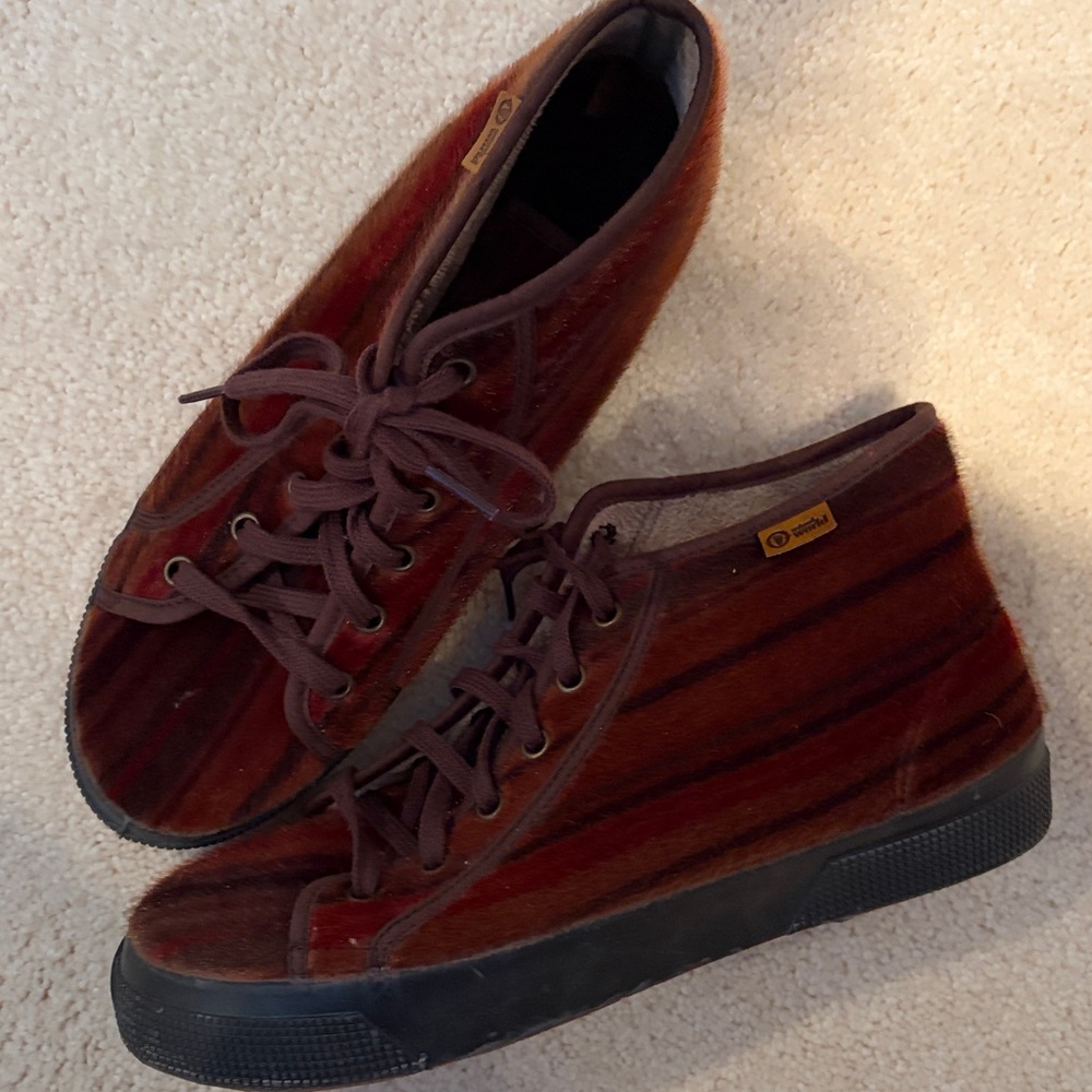 Natural World Velvet High Top Lace up Booties